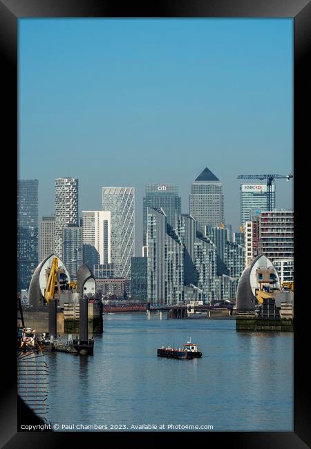 The Mighty Thames Barrier Framed Print by Paul Chambers