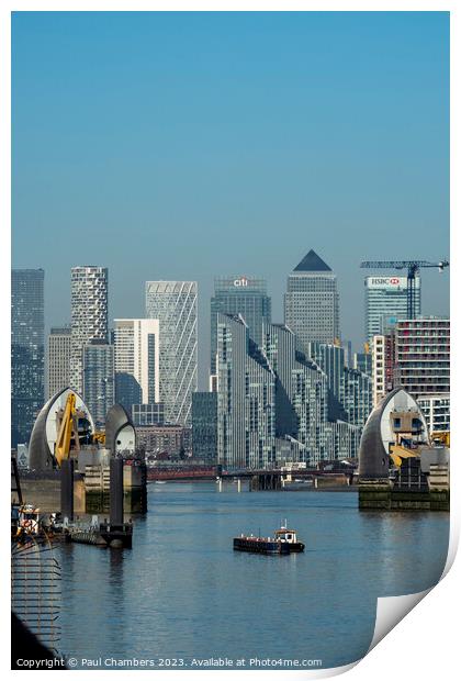 The Mighty Thames Barrier Print by Paul Chambers