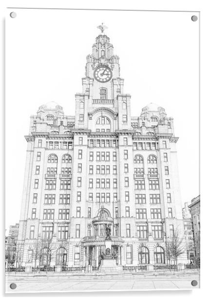 Royal Liver Building, Liverpool Wall Art Acrylic by Dave Wood