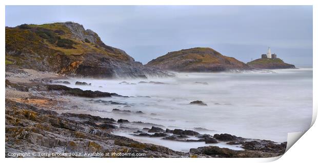 Bracelet Bay Panorama Fine Art, Wall Decor, Wall Art Print Print by Terry Brooks