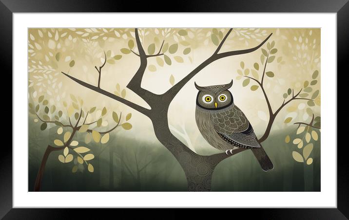Owl Framed Mounted Print by Bahadir Yeniceri