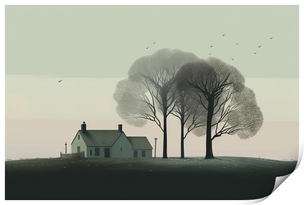 Cottage Print by Bahadir Yeniceri