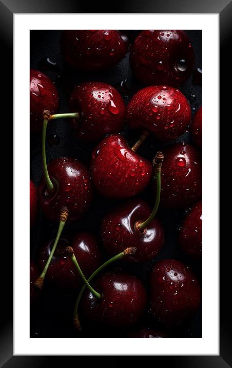Cherries Framed Mounted Print by Bahadir Yeniceri