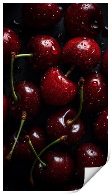 Cherries Print by Bahadir Yeniceri