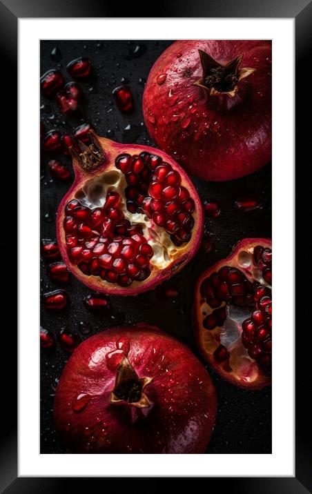 Pomegranates Framed Mounted Print by Bahadir Yeniceri