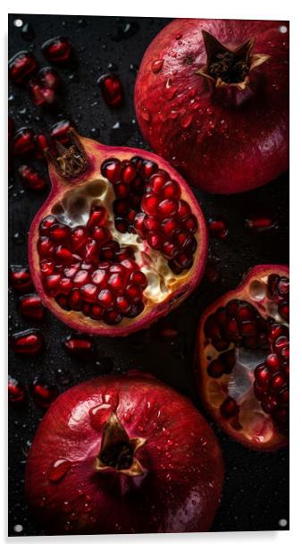 Pomegranates Acrylic by Bahadir Yeniceri
