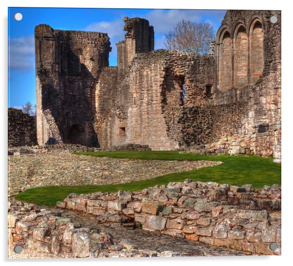 Kildrummy Castle Ruin 1250 Aberdeenshire Scotland / Outlaw King         Acrylic by OBT imaging