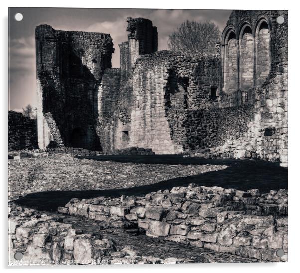 Kildrummy Castle Ruin 1250 Aberdeenshire Scotland  Acrylic by OBT imaging
