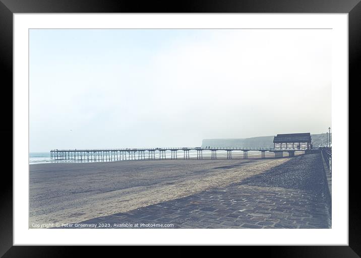 The Pier At Saltburn-by-the-Sea On The North Yorkshire Coast On  Framed Mounted Print by Peter Greenway