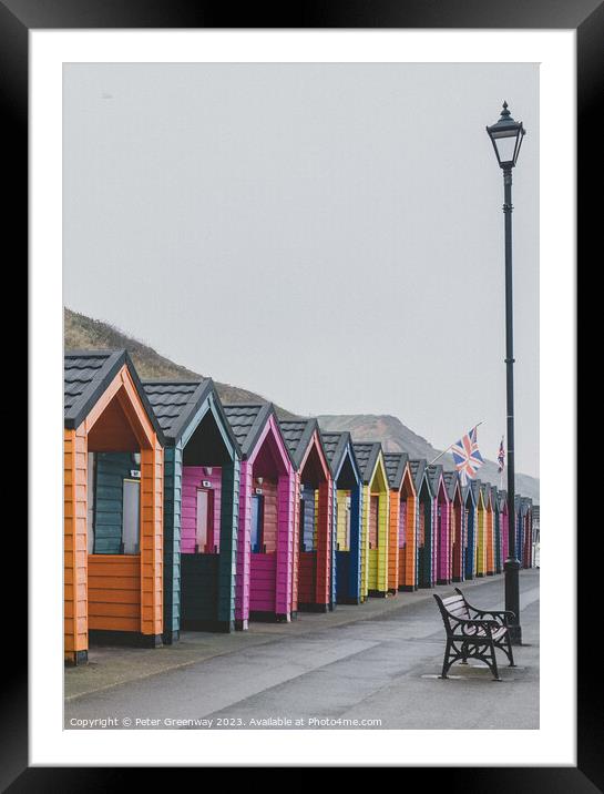 Colourful Wooden Beach Huts At Saltburn-by-the-Sea Framed Mounted Print by Peter Greenway