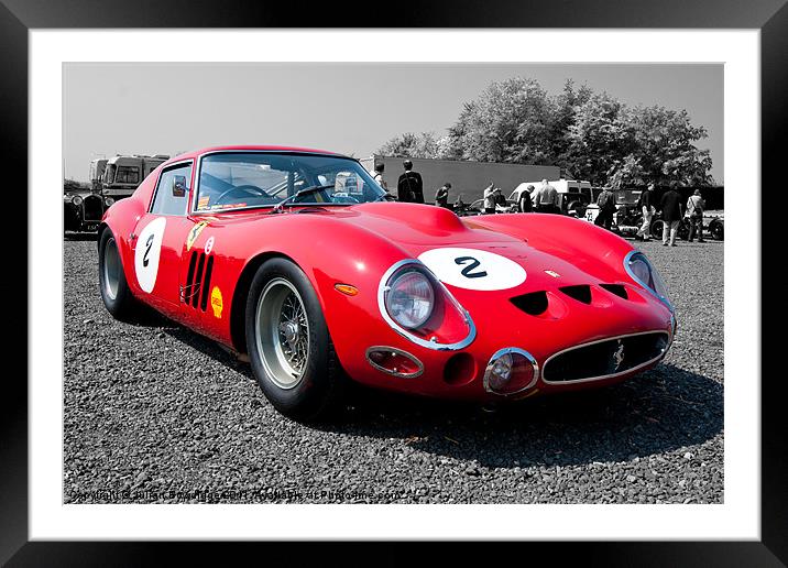 Ferrari GTO Framed Mounted Print by Julian Bowdidge