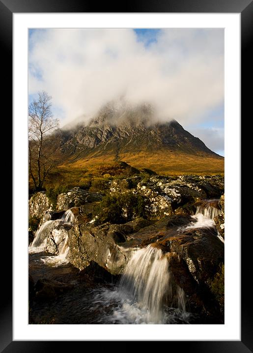 Cloud on the Buachaille Framed Mounted Print by Jacqi Elmslie