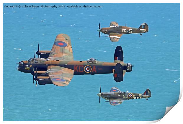 Battle of Britain Memorial Flight Eastbourne  4 Print by Colin Williams Photography