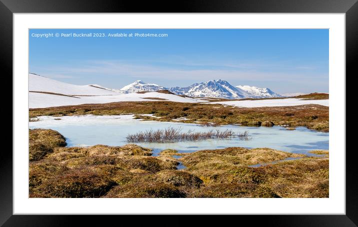 Outdoor Arctic Tundra Landscape in Norway Pano Framed Mounted Print by Pearl Bucknall