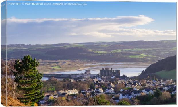 View from Conwy Mountain Canvas Print by Pearl Bucknall