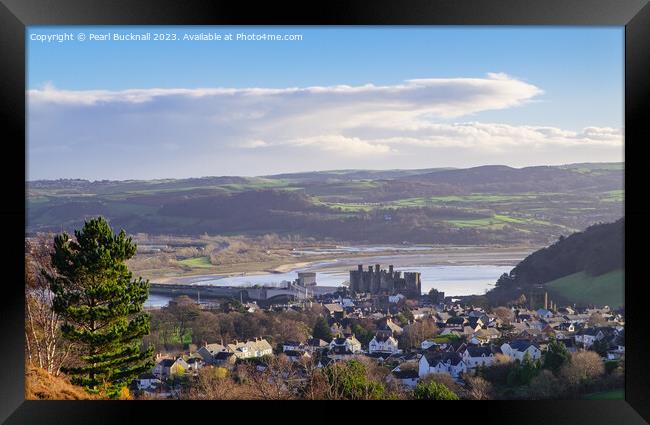 View from Conwy Mountain Framed Print by Pearl Bucknall