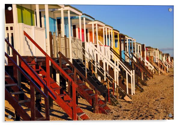 Thorpe Bay Beach Huts England Essex UK Acrylic by Andy Evans Photos