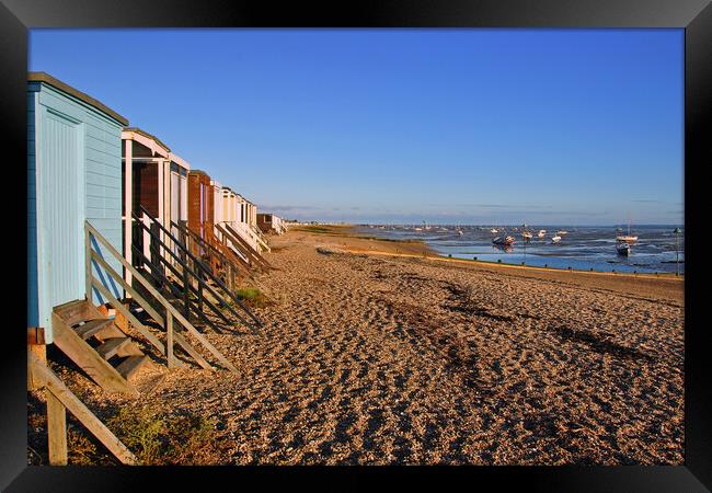 Thorpe Bay Beach Huts England Essex UK Framed Print by Andy Evans Photos