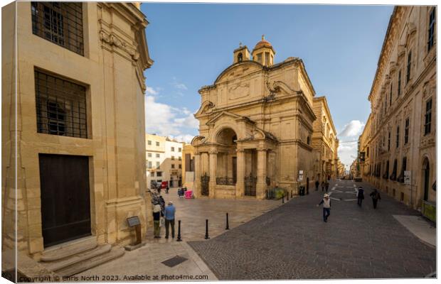 The lady of our victory is church Valletta, Malta. Canvas Print by Chris North