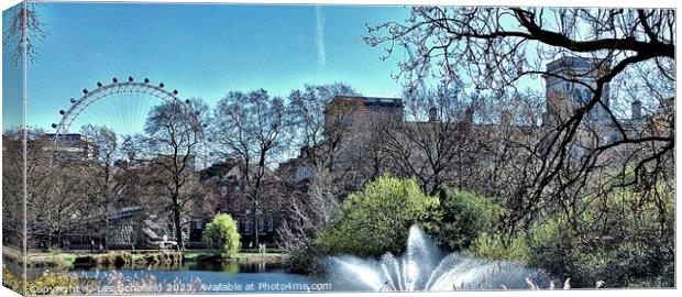Tranquil Oasis in the Heart of London Canvas Print by Les Schofield