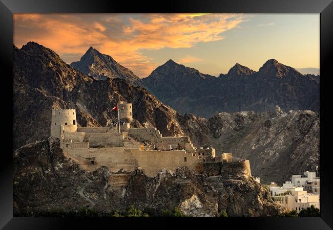 The Al Mirani Fort.  Muscat, Oman. Framed Print by Chris North