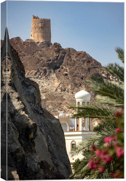 City watchtower, Muscat, Oman. Canvas Print by Chris North
