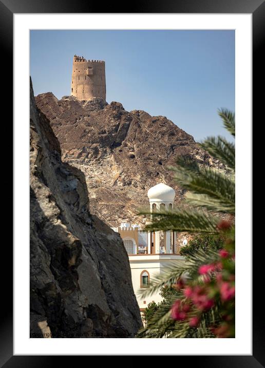 City watchtower, Muscat, Oman. Framed Mounted Print by Chris North