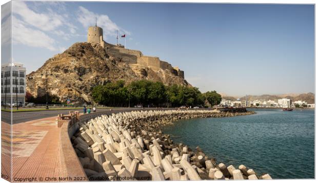 The Al Mirani Fort.  Muscat, Oman. Canvas Print by Chris North