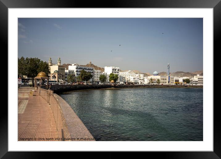 Muscat Waterfront Framed Mounted Print by Chris North