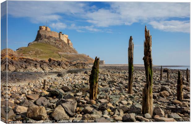 The Majestic Lindisfarne Castle, Holy Island, Nort Canvas Print by Phill Thornton