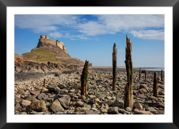 The Majestic Lindisfarne Castle, Holy Island, Nort Framed Mounted Print by Phill Thornton