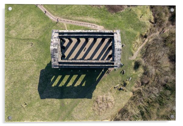 Penshaw Monument Aerial View Acrylic by Apollo Aerial Photography
