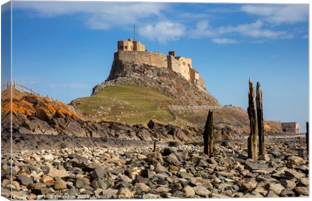 Majestic Lindisfarne Castle, Holy Island, Northumb Canvas Print by Phill Thornton