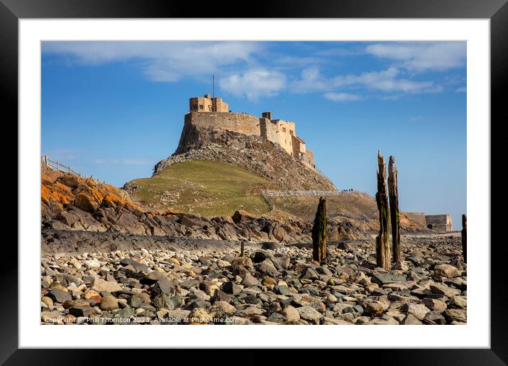 Majestic Lindisfarne Castle, Holy Island, Northumb Framed Mounted Print by Phill Thornton