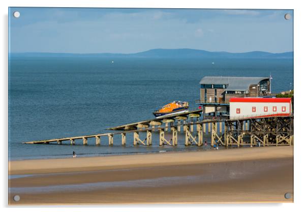 Brave Heroes of Tenby Lifeboat Acrylic by Tim Hill