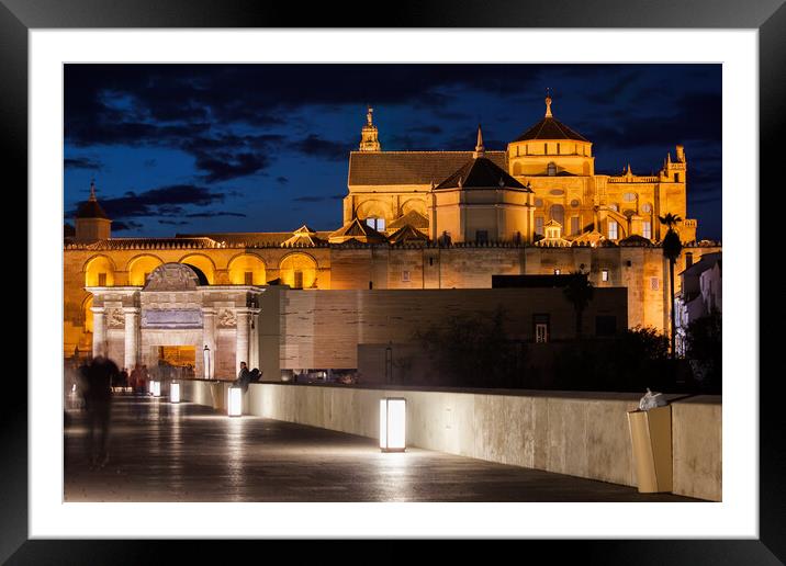 Mosque Cathedral of Cordoba by Night Framed Mounted Print by Artur Bogacki