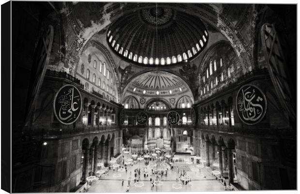 Hagia Sophia Interior In Istanbul Canvas Print by Artur Bogacki