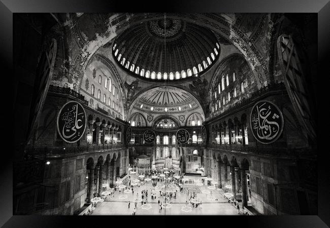 Hagia Sophia Interior In Istanbul Framed Print by Artur Bogacki