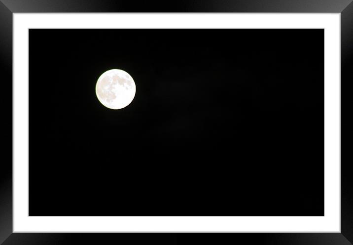The Full Moon Framed Mounted Print by Ciobanu Razvan