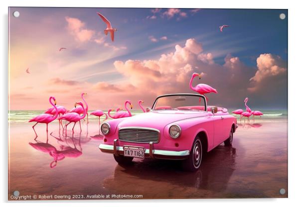 Dreaming Pink Acrylic by Robert Deering