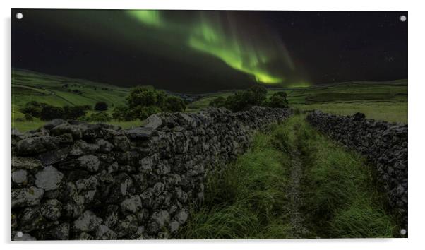 Celestial Symphony over Malham Cove Acrylic by Tim Hill