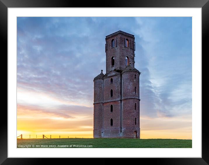 Horton Tower Sunrise Framed Mounted Print by Jim Monk