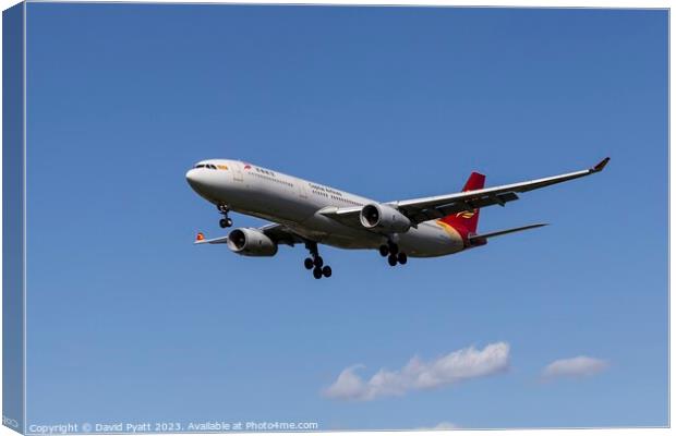 Capital Airlines Airbus A330-343         Canvas Print by David Pyatt