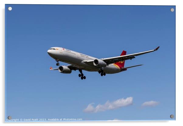 Capital Airlines Airbus A330-343         Acrylic by David Pyatt