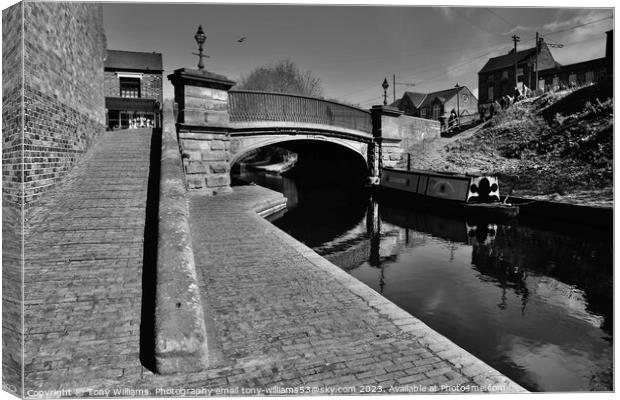 Old bridge and canal Canvas Print by Tony Williams. Photography email tony-williams53@sky.com