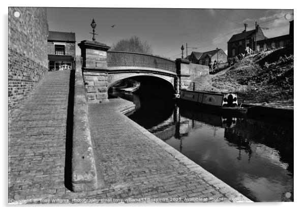 Old bridge and canal Acrylic by Tony Williams. Photography email tony-williams53@sky.com