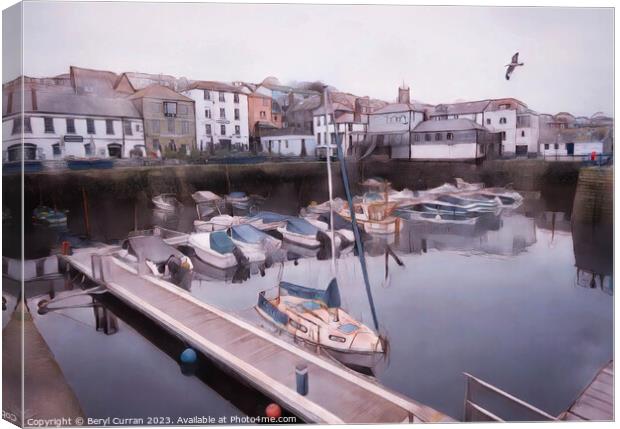 Captivating Nautical Charm Custom House Quay Falmo Canvas Print by Beryl Curran