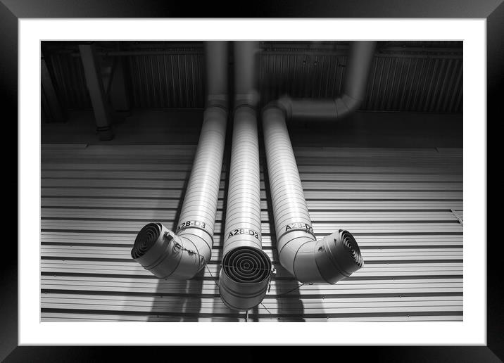 Heating Pipes Framed Mounted Print by Glen Allen
