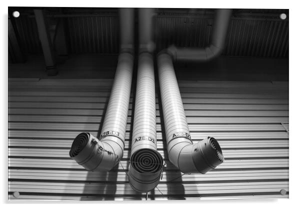 Heating Pipes Acrylic by Glen Allen