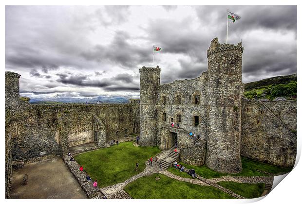 Harlech Castle Print by Tony Bates